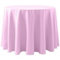 thumbnail image 1 of Ultimate Textile (5 Pack) Cotton-feel 120-Inch Round Tablecloth - for Wedding and Banquet, Hotel or Home Fine Dining use, Light Pink, 1 of 3