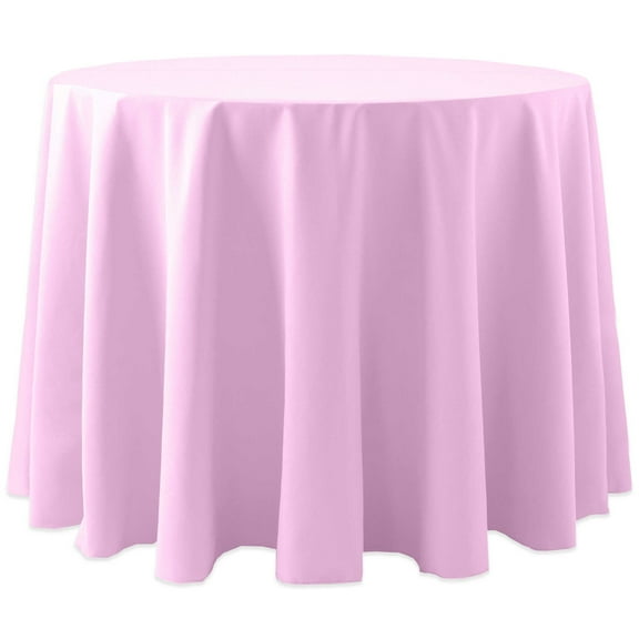 Ultimate Textile (2 Pack) Cotton-feel 96-Inch Round Tablecloth - for Wedding and Banquet, Hotel or Home Fine Dining use, Light Pink