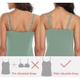 thumbnail image 5 of Women's Cotton Camisole With Shelf Bra Wider Adjustable Straps Basic Tank Tops High quality, 5 of 5