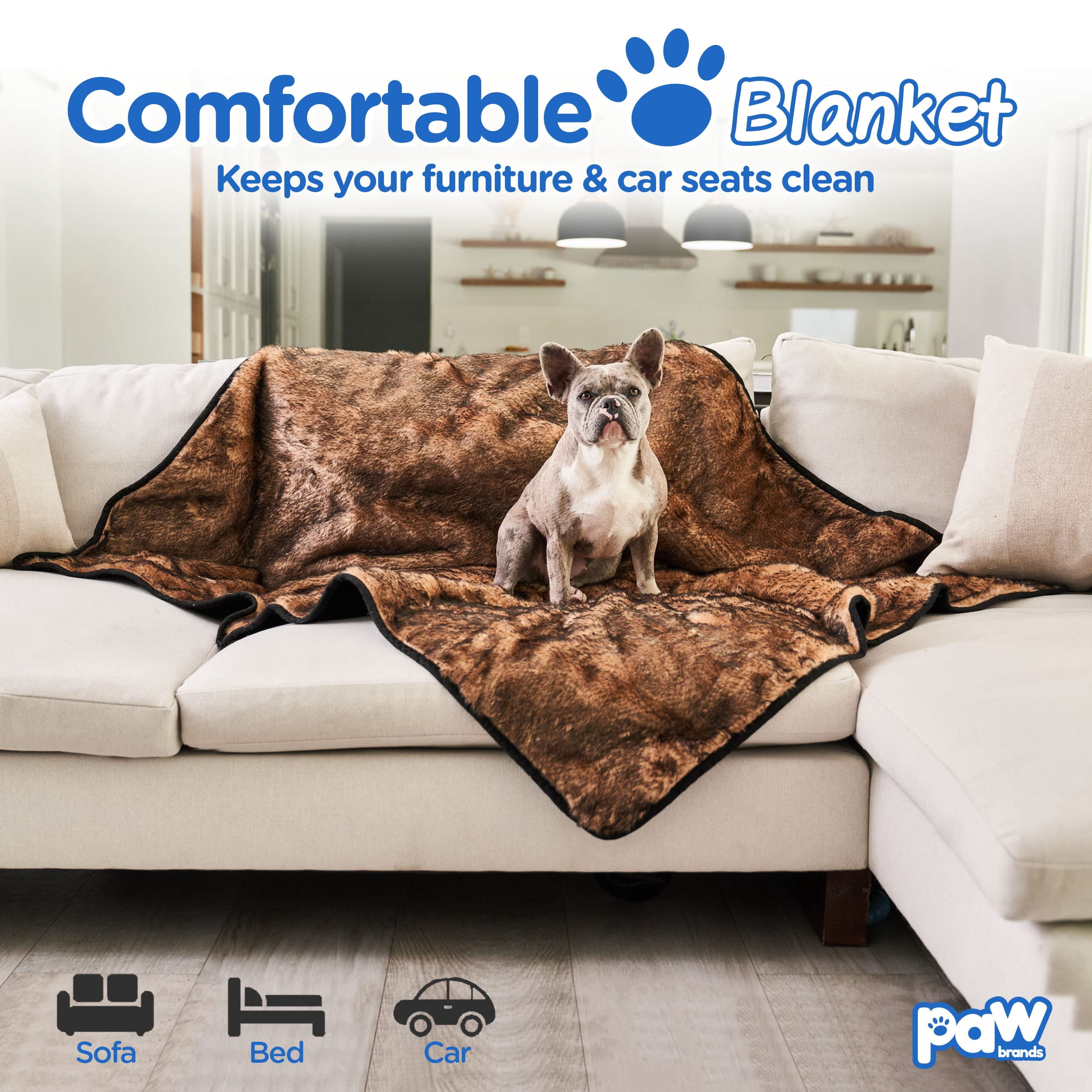 Paw Brands Dog Blanket Waterproof Cool Comfort Throw Blanket for Pets 60 x 50 inch