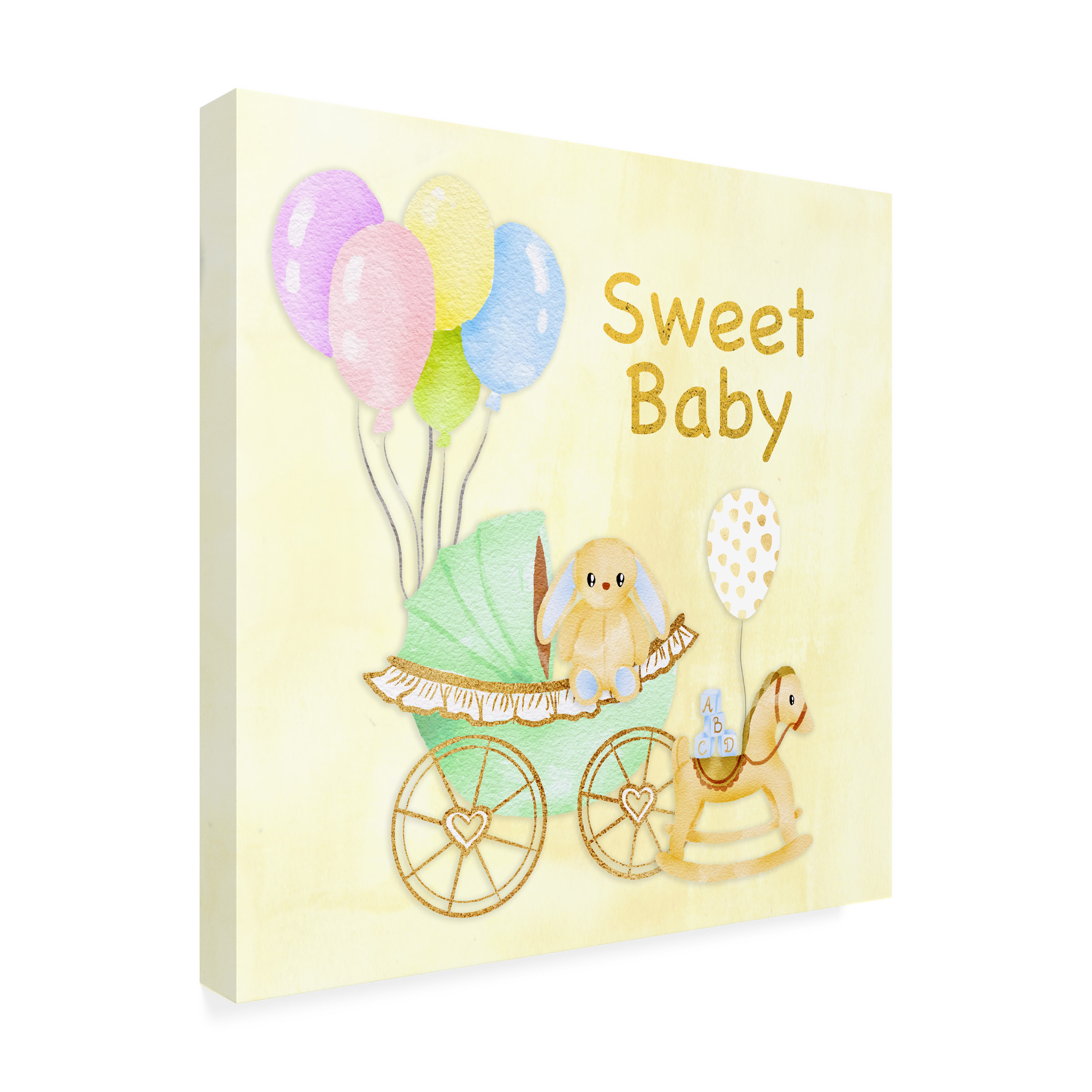 Canvas Wall Art - Jean Plout 'Sweet Baby' Wall Art for Living Room, Bedroom, or Office DÃ©cor by Trademark Fine Art - 24 x 24 Inches