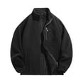 thumbnail image 5 of Zedker Men's Polar Fleece Jacket Lightweight Full Zip Jackets Outdoor Hiking Casual Soft Warm Coat With Pockets Black M, 5 of 10