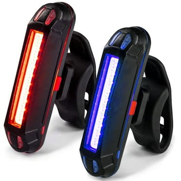 Byseng Bike Tail Light (2 PACK), USB Rechargeable LED Rear Bike Light, Bright Bicycle Rear Cycling Safety Flashlight for Night Riding