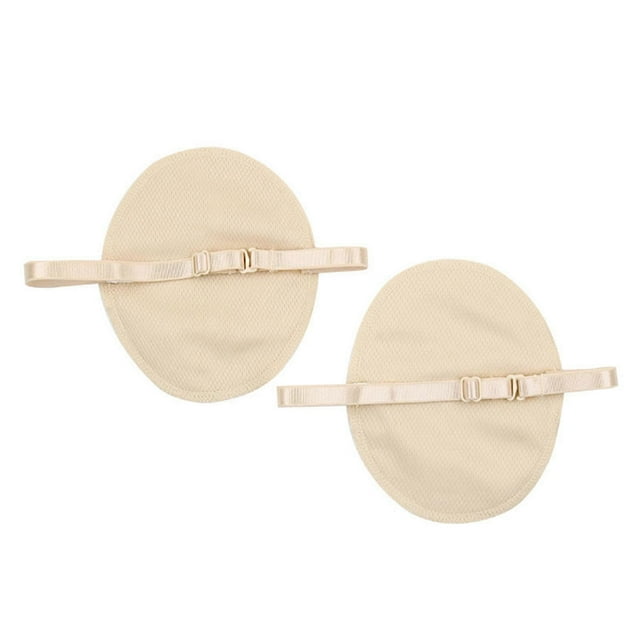 1 Pair Underarm Sweat Pads Absorbent Breathable Adhesive Reusable Armpit Underarm Shields for Outdoor Travel Light Skin Color Mesh