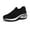 Black, variant on Cyiecw Women's Walking Shoes Lightweight Slip on Sock Sneakers Comfortable Mesh Air Cushion Platform Loafers
