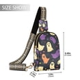 thumbnail image 2 of FORMRS Womens Crossbody Sling Bag Travel Daypack Shoulder Chest Backpack, Purple Halloween Ghosts, 2 of 7
