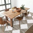 thumbnail image 4 of FairOnly 5'x7'Non Slip Modern Geometric Area Rug for Living Room Low Pile Ultra Thin Stain Resistant Indoor Carpet for Bedroom Kitchen,Brown, 4 of 7