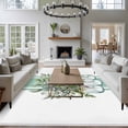 thumbnail image 3 of 8'x10' Area Rugs, Sage Green Eucalyptus Leaves Indoor Outdoor Area Rug for Living Room Bedroom, Pastoral Summer Botanical Elegant Washable Bathroom Rugs Kitchen Floor Carpet Mats Home Decor Aesthetic, 3 of 8