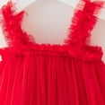 thumbnail image 4 of Gubotare Toddler Girls Dress Infant Baby Girls Ruffle Ball Gown Party Pageant Lace Dresses (Red,Size 12-18 Months), 4 of 5