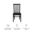 thumbnail image 6 of Linon Erwin Set of Two High Slat Back Side Dining Chairs in Black Rubberwood, 6 of 14