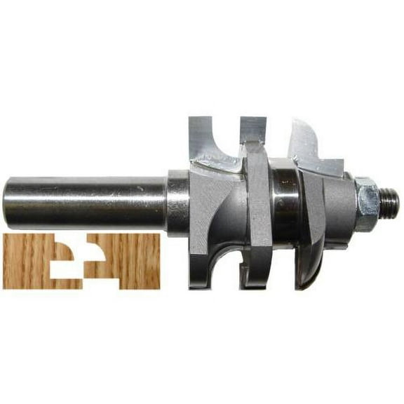 Magnate 9007B One Piece Stile and Rail Router Bit, For 3/4" to 7/8" Material - Concave Profile, 1-5/8" Overall Diameter, 1-1/2" Shank Length, BR-06 Bearing