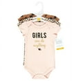 thumbnail image 2 of Hudson Baby Infant Girl Cotton Bodysuits, Cinnamon Hearts, 9-12 Months, 2 of 5