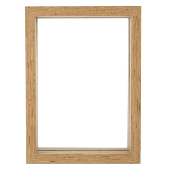 MLINS Rustic Picture Frames Double Sided Glass Photo Frame 19.00X14.00X4.00CM Khaki
