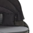 thumbnail image 5 of vidaXL Patio Lounge Bed with Canopy Poly Rattan Gray, 5 of 9
