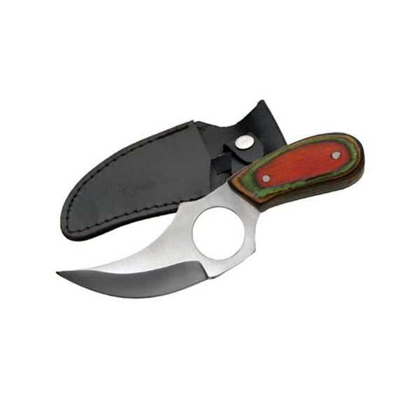 SZCO 6" Fixed Blade Outdoor Skinning Knife – Stainless Steel Field Knife with Bone Handle and Sheath for Camping, Carving, and Bushcraft Use