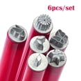 thumbnail image 7 of 6 Pcs Metal Nail Stamping Dotting Pen Set, Multi Pattern Alloy Stamp Head Manicure Print Tool Reusable DIY Nail Art Stamp Pens for Home Salon Flower Leaf Pattern Nail Decoration Supplies, 7 of 7