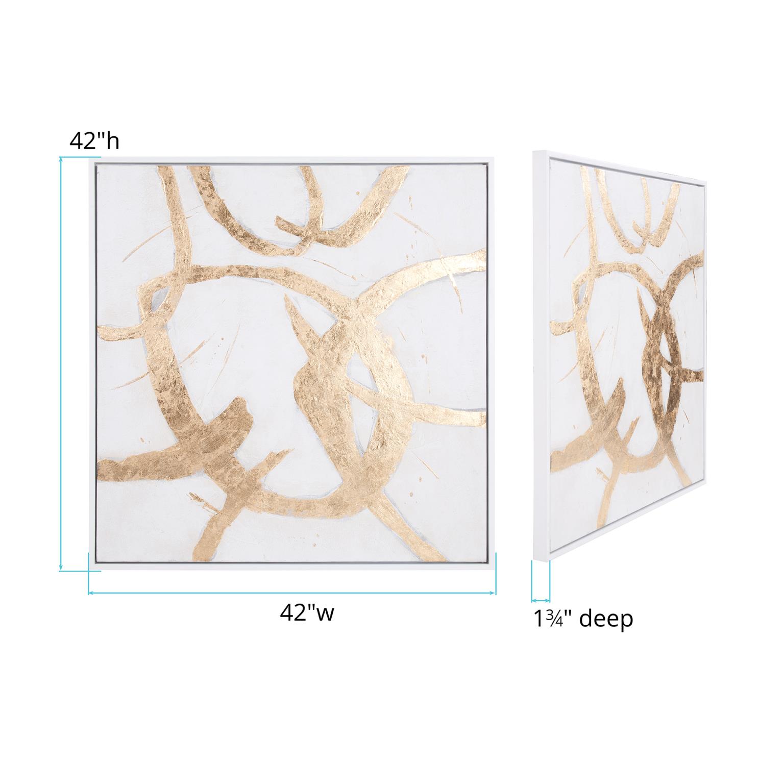 Ballare Canvas Hand Painted Original Art - White