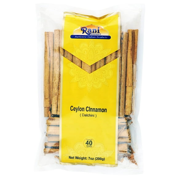 Rani Ceylon Cinnamon Sticks 7oz (200g) ~ 20-24 Sticks 5 Inches in Length, True Ceylon Cinnamon (Not Cassia) ~ All Natural | Vegan | No Colors | Gluten Friendly | NON-GMO | Indian Origin