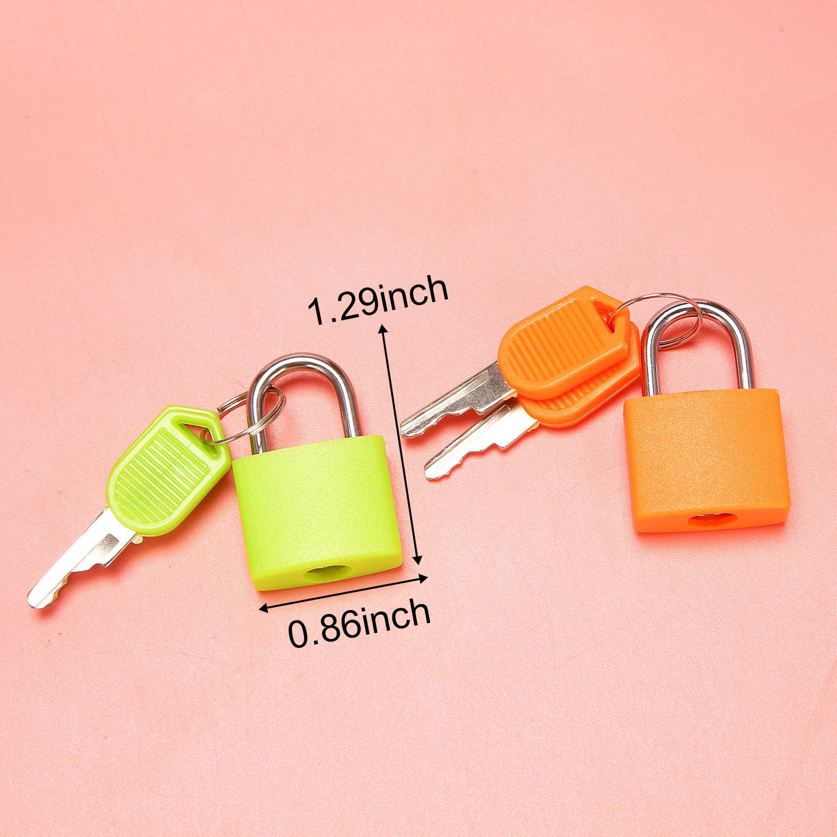 Nrevichng 5Pcs Small Locks with Keys, Multicolor Luggage Locks ABS Plastic  Covered Copper Keyed Padlock for Suitcase, Backpack, Gym Locker