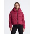thumbnail image 1 of Calvin Klein Womens Boxy Hooded Puffer Jacket, Red, Large, 1 of 1