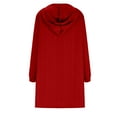thumbnail image 6 of Guieoi Plus Size Fall Long-Sleeve Knitted Jacquard V-Neck Hooded Sweatshirt Dress Red L, 6 of 8