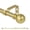 Gold, variant on Ridicili 5/8" Single Telescoping Curtain Rod with Reticulated Ball Finials,Bronze Gold, 84"-120"