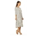 thumbnail image 2 of Moa Collection Women's Basic Round Neck 3/4 Sleeves A-line Casual Maxi Dress, 2 of 4