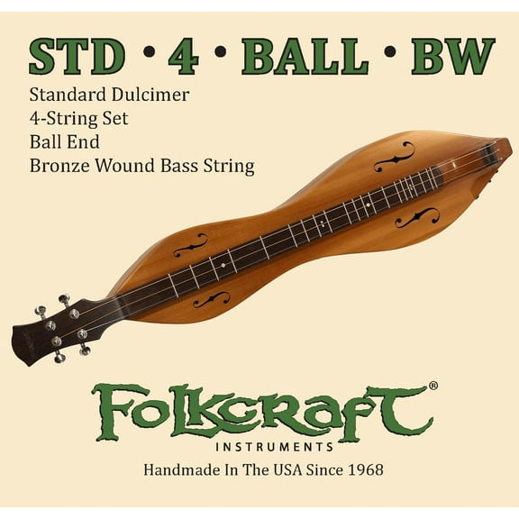 Folkcraft® Mountain Dulcimer String Set, Ball Ends (.011" .011" .013" .024"BW)