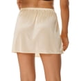 thumbnail image 3 of Haitryli Women's Half Slips Underskirts Long Satin Slip Skirt Petticoat for under Dress Mid Elastic 35cm Champagne S, 3 of 7