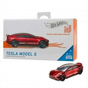 Hot Wheels id (2018) Mattel Tesla Model S Red Toy Car Vehicle