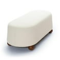 thumbnail image 3 of Pemberly Row Upholstered Fabric Contemporary Accent Cream Boucle Large Ottoman, 3 of 6