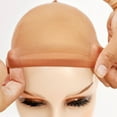 thumbnail image 2 of TELOLY 2Pcs Wig Cap Secure Fit Bald Cap Adaptable Wig Caps for Women Non Sli Deep Skin Tone, 2 of 2