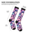 thumbnail image 2 of Lsque cartoon rainbow Skull Pattern Sport Compression Socks for Men & Women 15-20 mmHg Knee High Nurse Pregnant Running Medical and Travel Athletic, 2 of 6