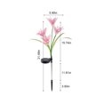 thumbnail image 3 of Harpi Solar Lights Outdoor Clearance, Solar Garden Lights Decor, Lily Garden Decorative Flowers with 4 Lily Flowers, Waterproof LED Solar Powered Landscape Lights for Yard Garden Patio, 3 of 7