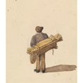 thumbnail image 2 of Ambrose Poynter 20x23 Gold Ornate Framed and Double Matted Museum Art Print Titled - Sketches from Life in Paris; Man with Hanks of Rope (ca. 1835), 2 of 4