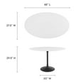 thumbnail image 5 of Modway Lippa 48" Oval Wood Top and Metal Dining Table in Black/White, 5 of 7