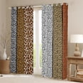 thumbnail image 2 of Erosebridal Leopard Print Curtains & Drapes 2 Panels 52"Wx63"L,Cheetah Print Curtains Western Animals Skin Blackout Curtains,Animal Hide Patchwork Big Cat Spot Western Room Decor, 2 of 6