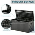 thumbnail image 3 of Patiowell 120 Gallon Large Deck Box, Outdoor Lockable Storage Box for Gardening Tools, Waterproof Deck Box for Patio Furniture, 3 of 6