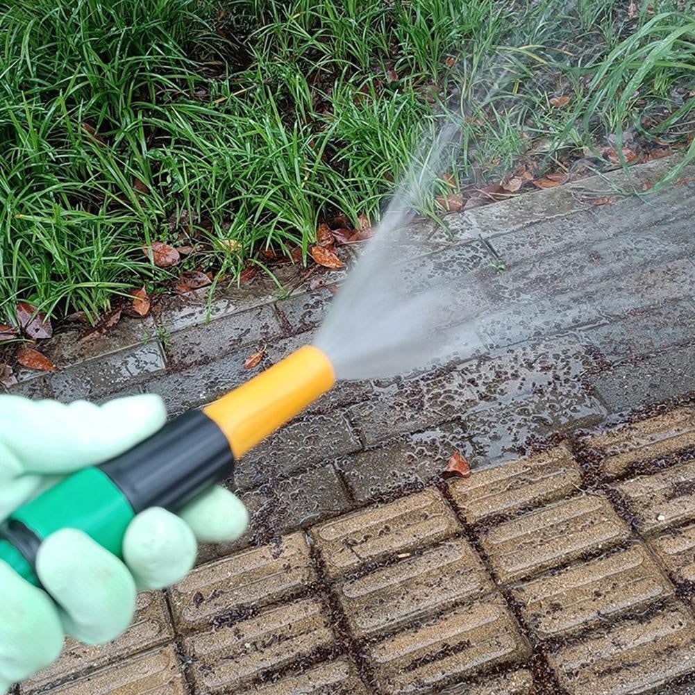 1Pc 5/10/15M Retractable Coil Water Hose Flexible Plastic Water Pipe Thread Tap Quick Connector For Garden Watering Car Washing 5M Smile Home