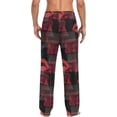 thumbnail image 6 of Men's Pajama Pants with Pockets Sleepwear Lounge Pants Stretch Casual Vintage Red Lips, 6 of 6