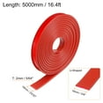 thumbnail image 2 of Uxcell 16mm x 5000mm Flexible TPE Self Adhesive U-Shape Veneer Edging Edge Banding Red, 2 of 6