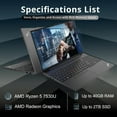 thumbnail image 2 of LENOVO ThinkPad E16 Gen 1 Business Laptop, 16" FHD+ Display, AMD Ryzen 5 7530U, 16GB RAM, 512GB SSD, FP Reader, Backlit KB, RJ-45, HDMI, Wi-Fi 6, Windows 11 Pro, 2 of 7