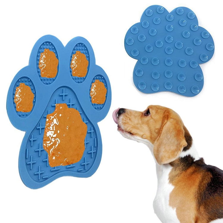 MuG 2 pcs Blue Cat and dog licking pad slow treatment pad with suction cup pet shower