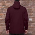 thumbnail image 6 of Vxararl Waterproof Jackets for Men Lightweight, Breathable, Rain Shell Coat for Running Hiking Cycling Travel Hood Jackets with Zipper Pockets Windbreaker Jackets for Men Wine M, 6 of 7