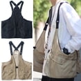 thumbnail image 4 of Men Vests Fashion Casual Big Pocket Hip Hop Streetwear Japanese Harajuku Y2k Top, 4 of 5