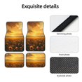 thumbnail image 4 of Kdxio Tapis de Sol de Voiture Imprimé Tournesol Coucher de Soleil Pluie Universel SUV avant Arrière Ensemble Complet 4 Pcs avec Dos en Caoutchouc Antidérapant Accessoires de Voiture pour la Plupart des Voitures, 4 of 7