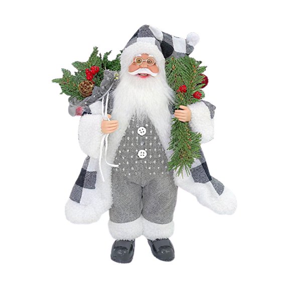 Beautynvta Christmas Santa Claus Ornaments, 2D Acrylic Hanging Ornament, Christmas Tree Hanging Decoration for Party Gifts, 3.1"
