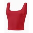 thumbnail image 3 of Women's Square Neck Crop Top Basic Sleeveless Fitted Tank Top Casual Cami, 3 of 5