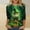 #482-Multicolor, variant on Wowcloth Woman's St. Patrick's Day Print T-shirt, Round Neck Three-Quarter Sleeves Loose Fit, Casual Top for Festive and Everyday Wear