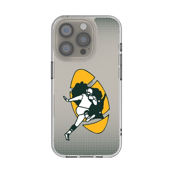 Green Bay Packers Linen Logo iPhone Clear Case